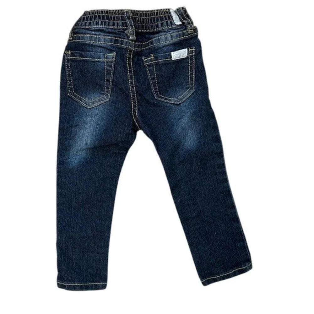 7 For All Mankind Kids Denim Jeans Dark Wash Snap‎ Button Closure 18M